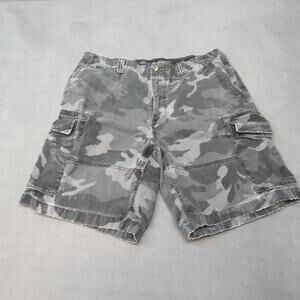 Polo Ralph Lauren Mens Shorts 38 Gray Camo Military Cargo Utility Surplus
